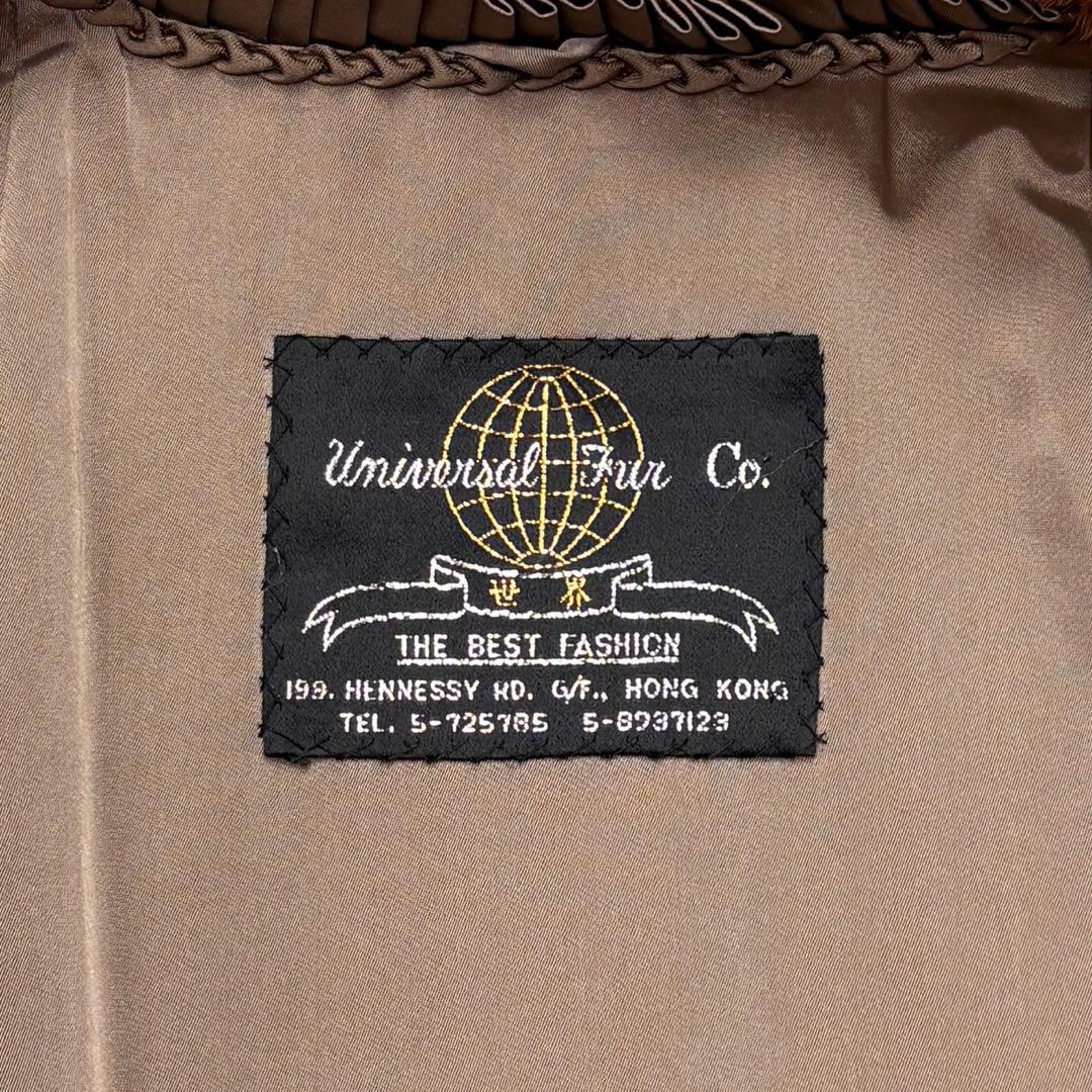 大きいサイズ　毛皮コート　リアルファー　ミンク　襟付き　11号　L　毛並み◎