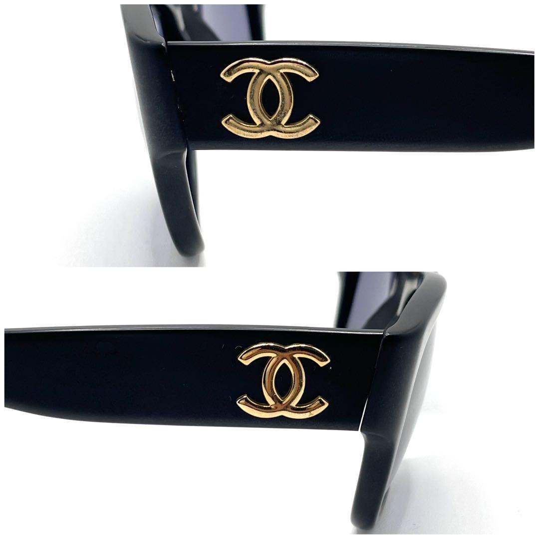 CHANEL シャネル ココマーク サングラス レディース ウェリントン 黒