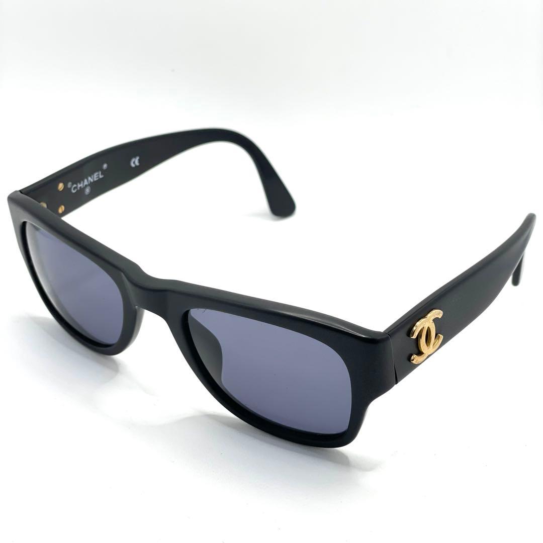 CHANEL シャネル ココマーク サングラス レディース ウェリントン 黒