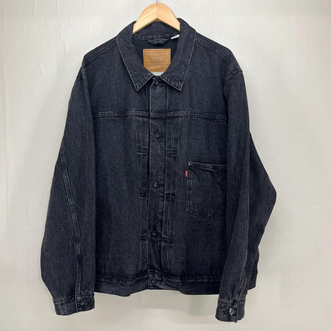 リーバイス✕エディフィス 別注タイプ１トラッカージャケット(ブラック/ＸＸＬ)