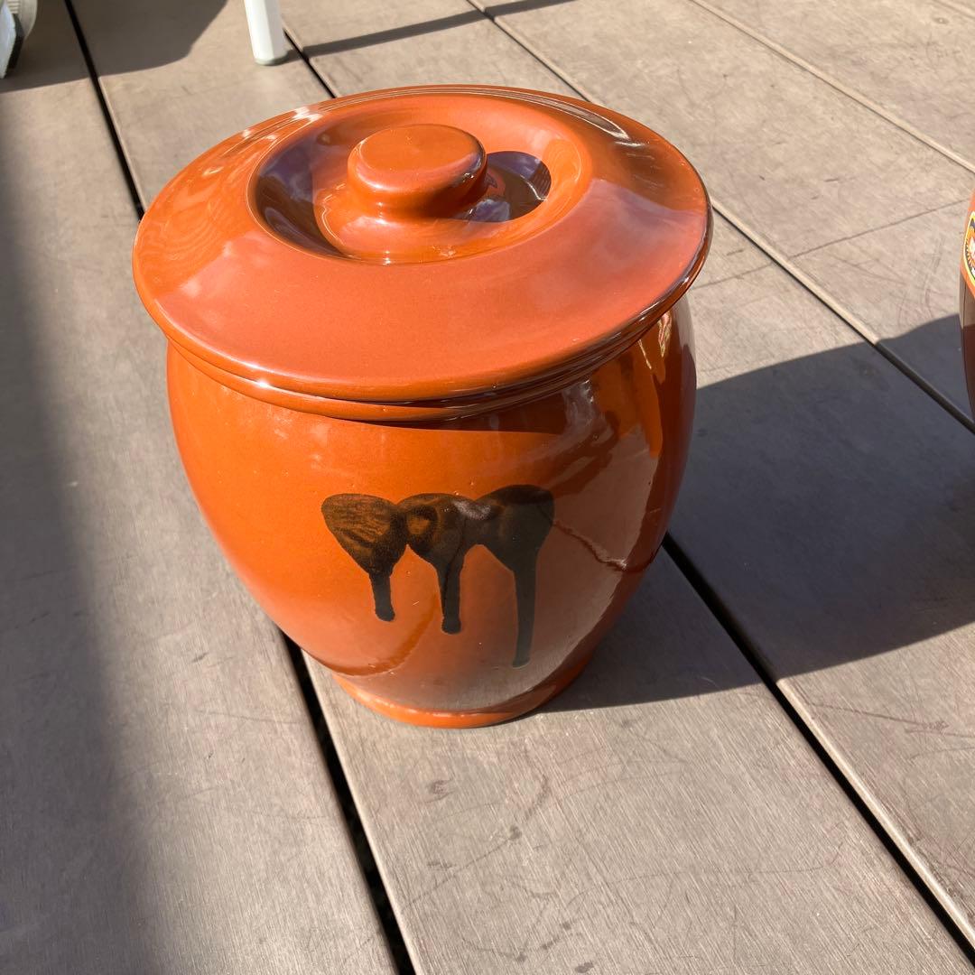 久松 かめ丸壺蓋付 5号・3号・2号 ３個セット 漬物容器 常滑焼