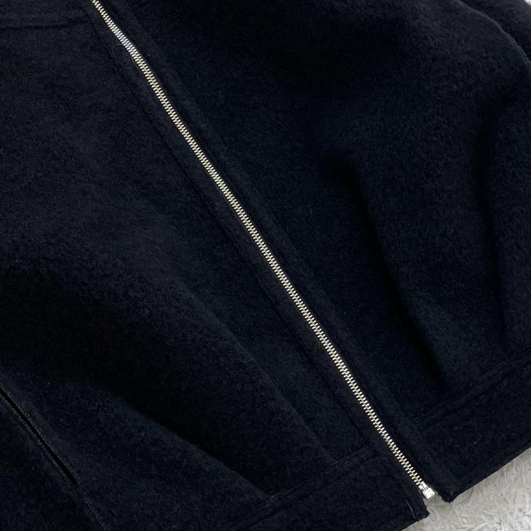 23AW✨未使用級✨エトレ リバーシブルボアブルゾン フェイクレザー ブラック