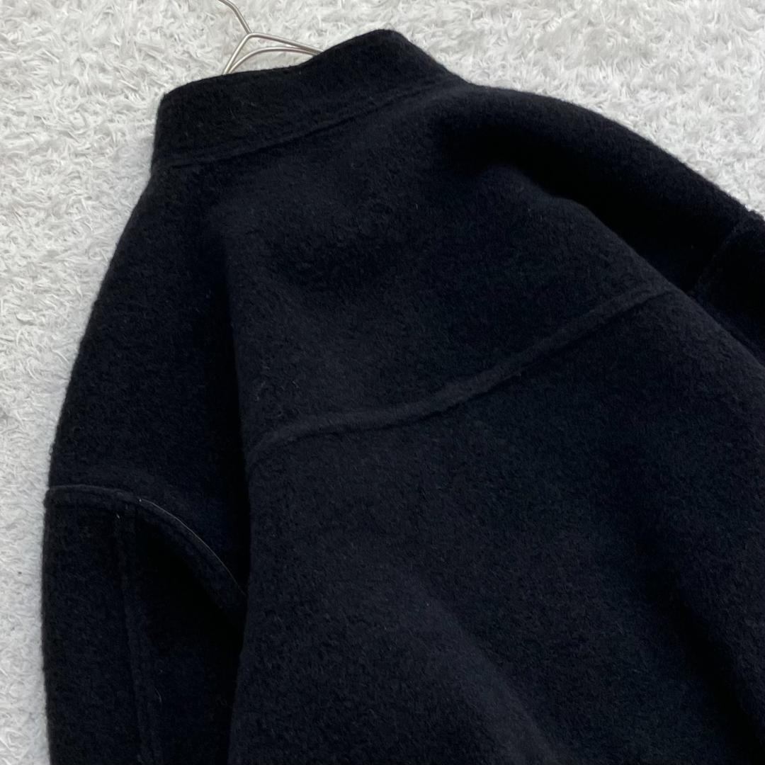 23AW✨未使用級✨エトレ リバーシブルボアブルゾン フェイクレザー ブラック