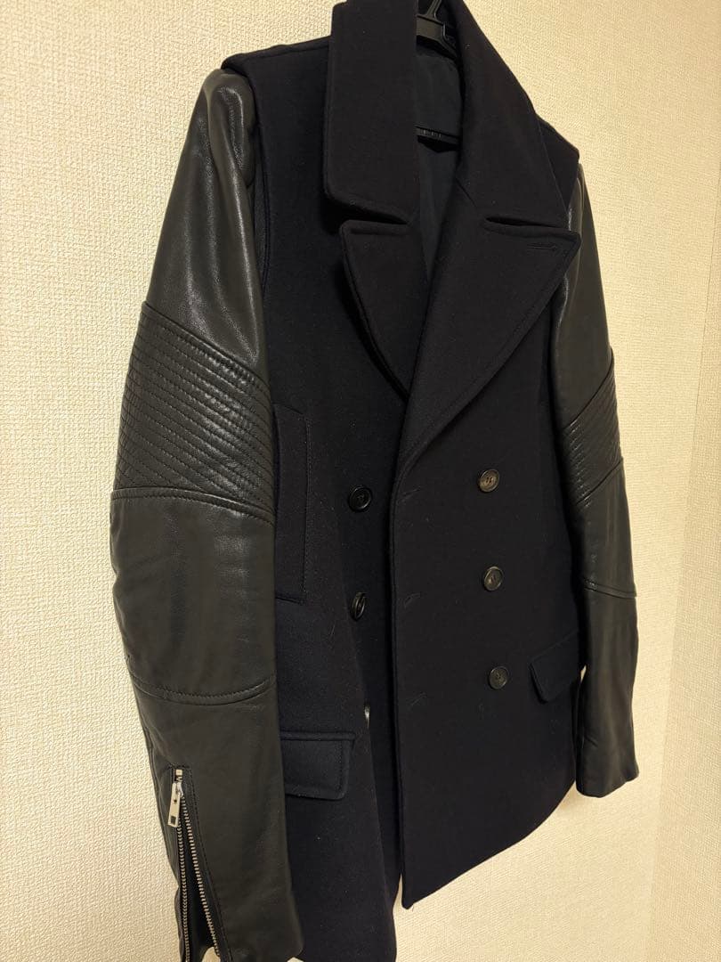 オールセインツ レザー イタリアンピーコート