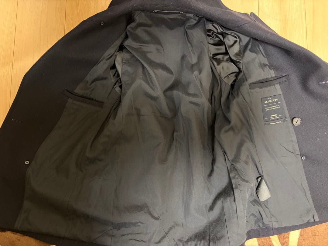 オールセインツ レザー イタリアンピーコート