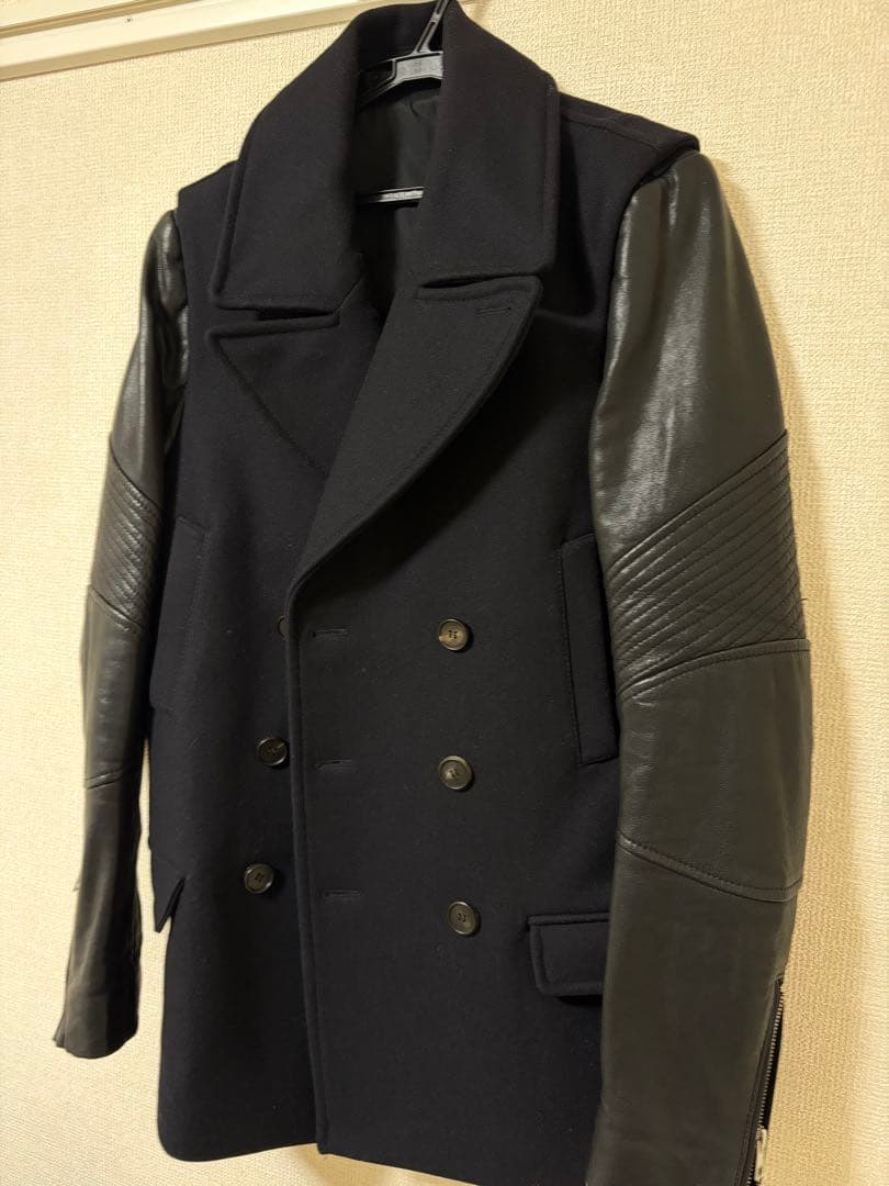 オールセインツ レザー イタリアンピーコート