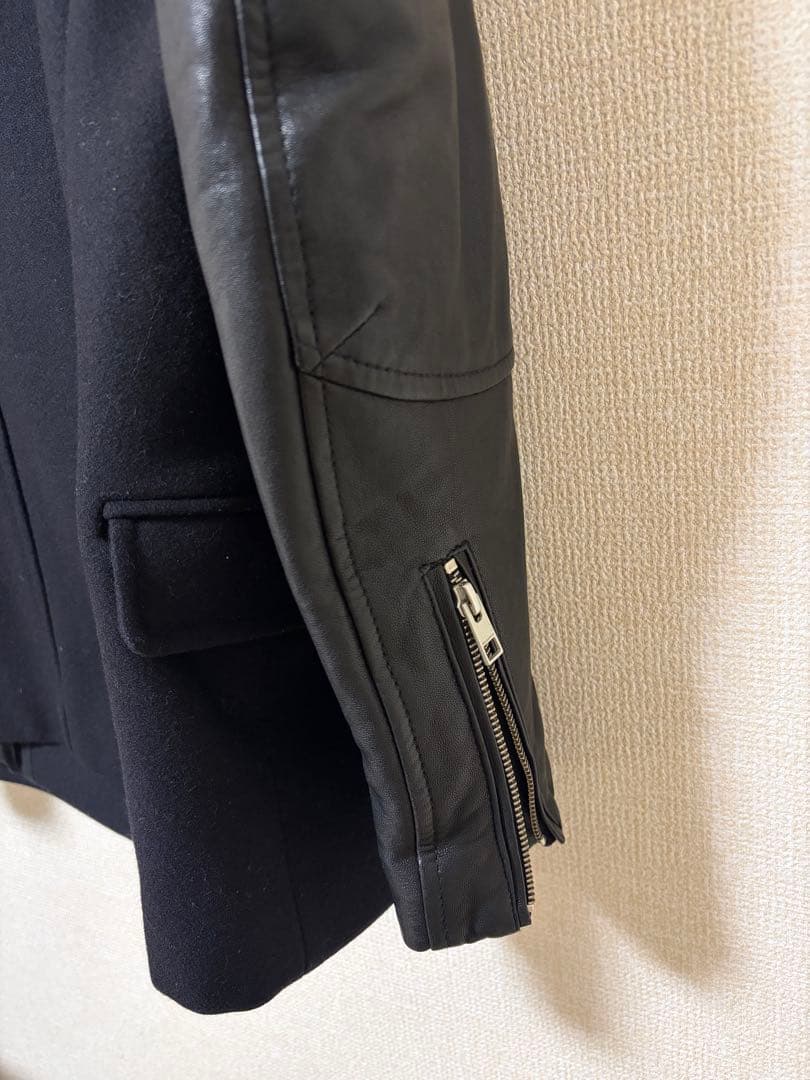 オールセインツ レザー イタリアンピーコート