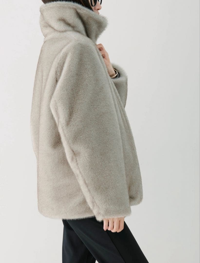 STATE OF MIND fur blouson ライトグレー