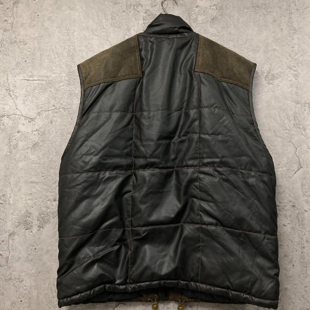 US古着vintage【本革レザー 中綿ベスト】オーバーサイズ メンズ2~3XL