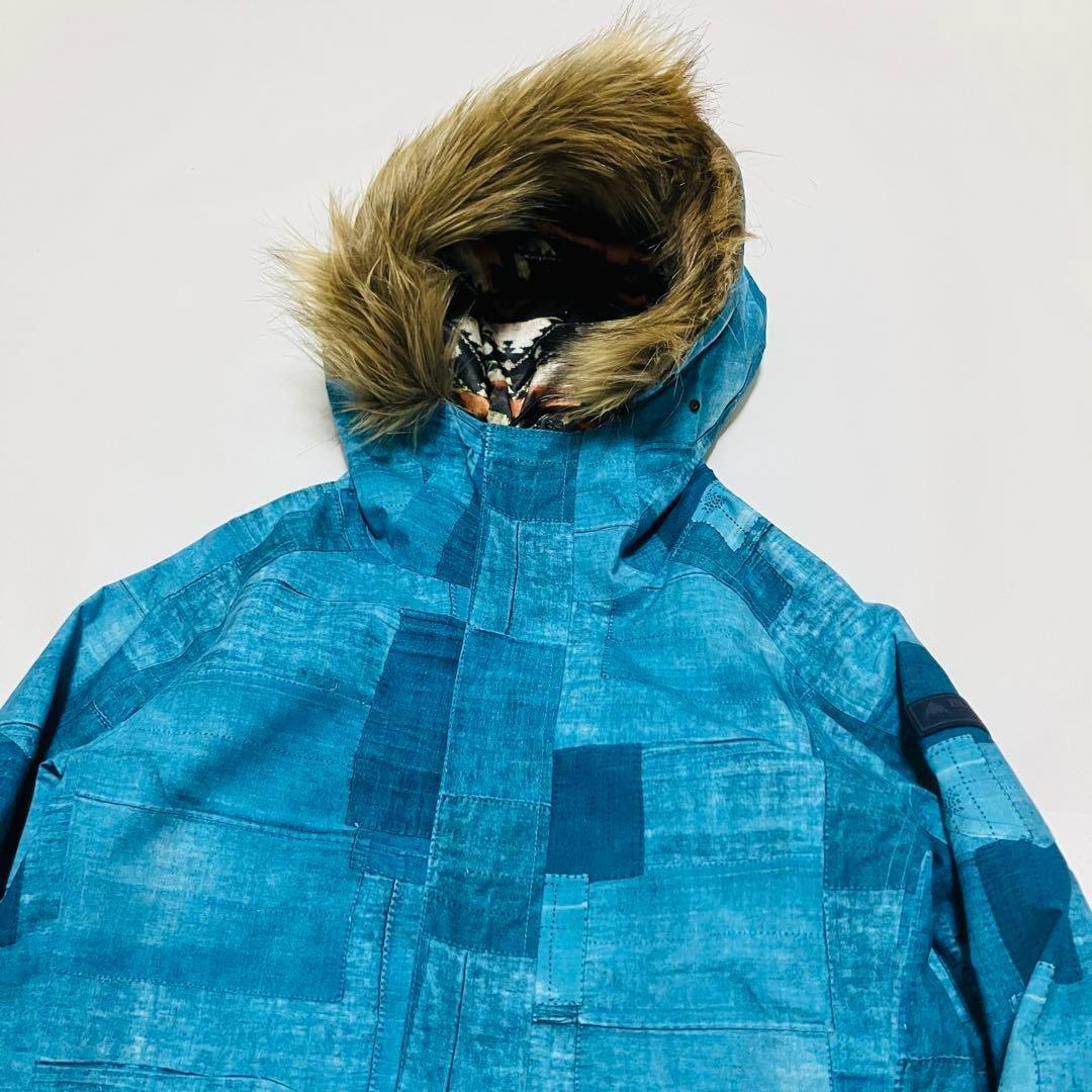 バートン　ゴアテックス　ジャケット　ファー付き　デニム柄　ZENANA JK S