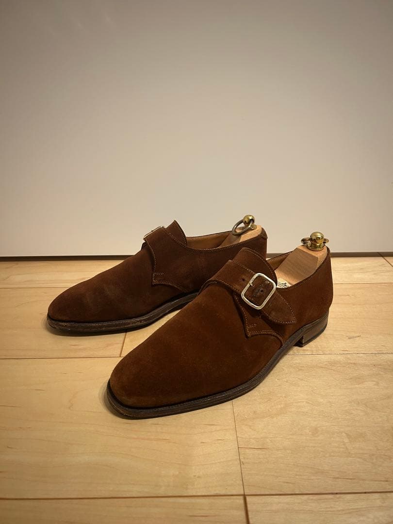 ポールセンスコーン クロケット製　スエード シングルモンク 6