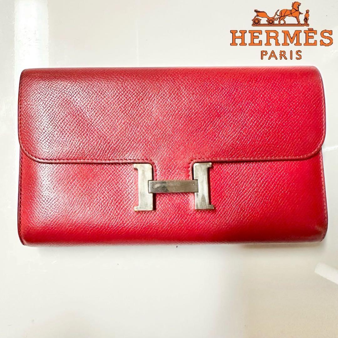 YAMA エルメス コンスタンスロング 長財布 エプソン ◻︎P刻印 赤