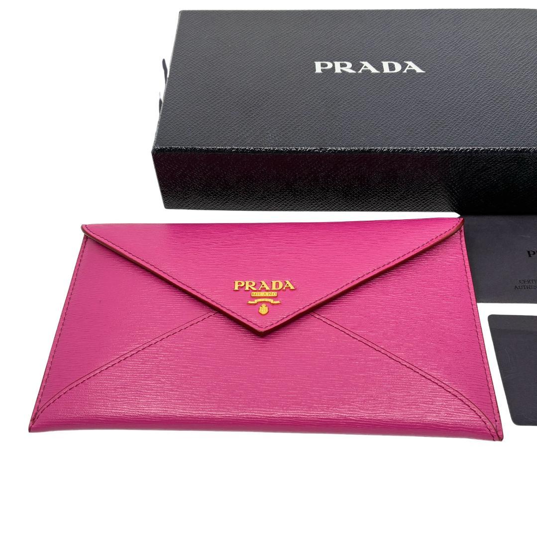 【箱付き】PRADA プラダ レザー ピンク 長財布 A1355A2