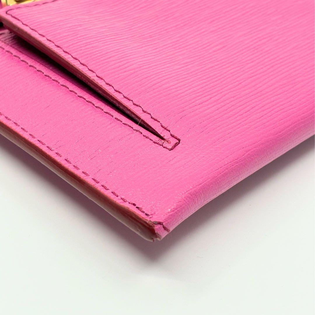 【箱付き】PRADA プラダ レザー ピンク 長財布 A1355A2
