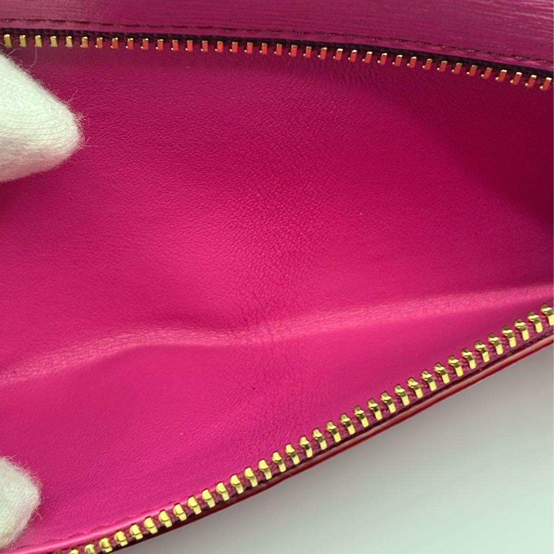 【箱付き】PRADA プラダ レザー ピンク 長財布 A1355A2