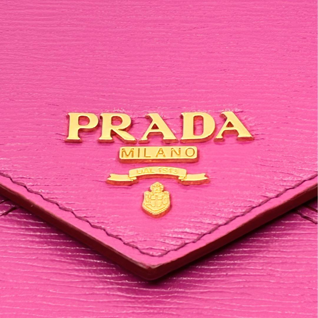 【箱付き】PRADA プラダ レザー ピンク 長財布 A1355A2