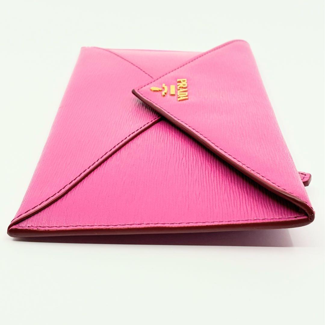 【箱付き】PRADA プラダ レザー ピンク 長財布 A1355A2