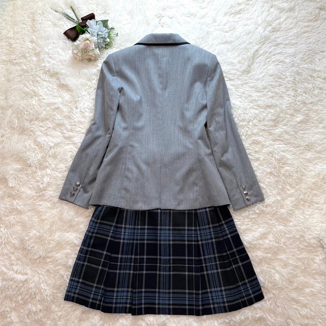 美品✨ポンポネット フォーマル セット160 アリサナ グレー チェック 水色