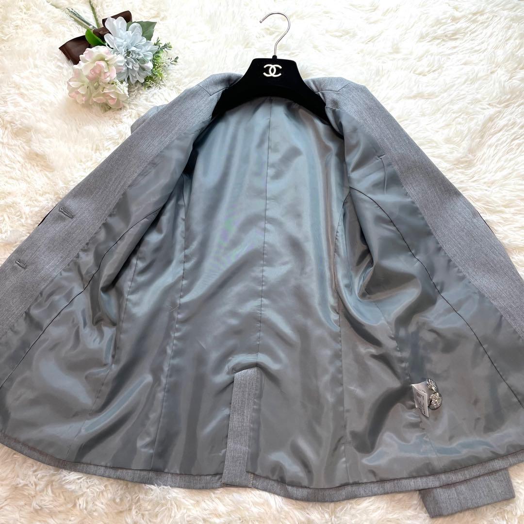 美品✨ポンポネット フォーマル セット160 アリサナ グレー チェック 水色