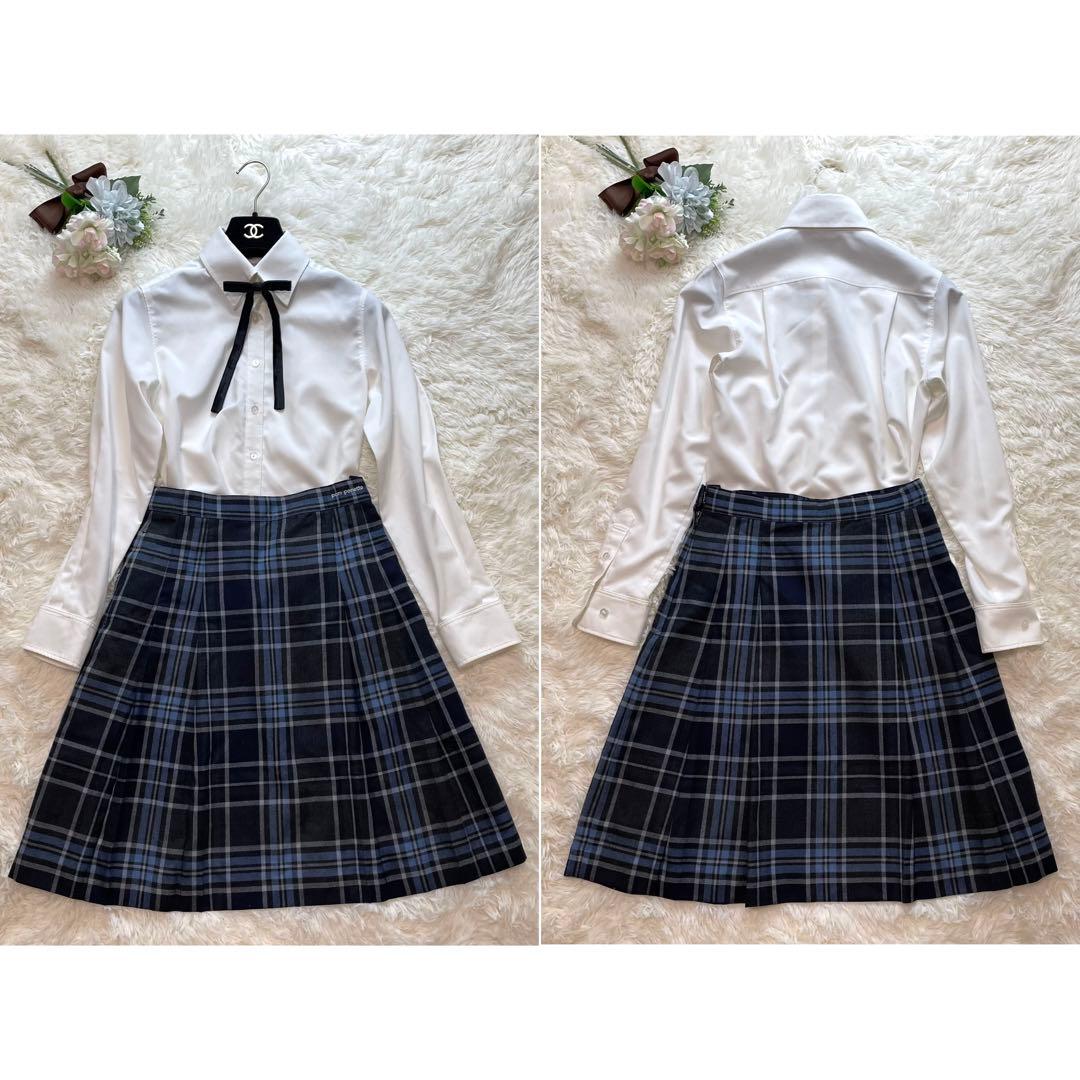 美品✨ポンポネット フォーマル セット160 アリサナ グレー チェック 水色