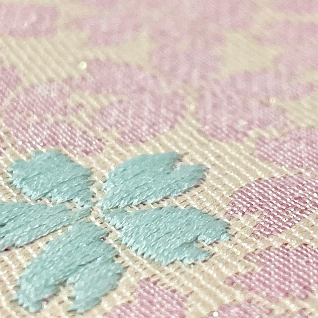 空色様　［ 袋帯/振袖 ］正絹　ピンク　桜　花びら　梅　刺繍　成人式　振り袖