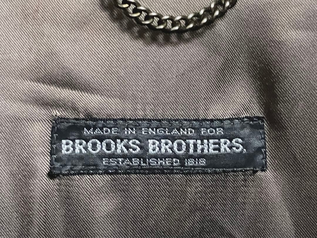 水*り様 BROOKS BROTHERS／グレー／ウールコート／英国製／US42
