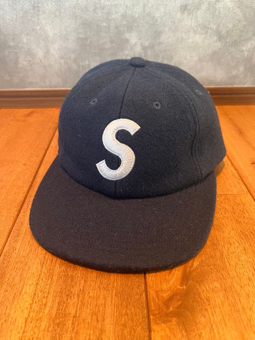 Supreme Wool S Logo 6-Panel ネイビー キャップ