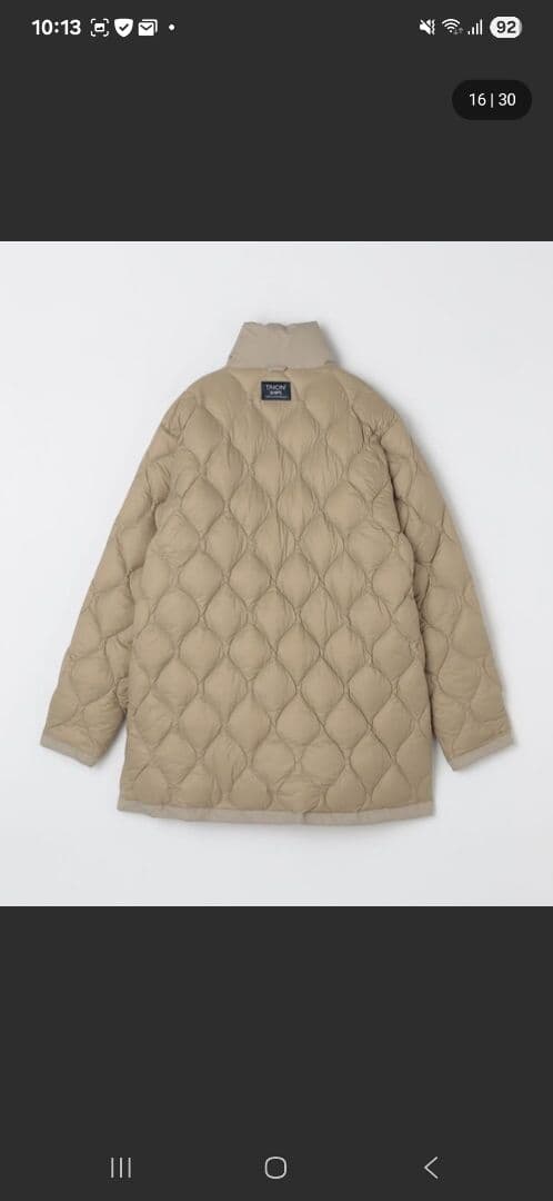 TAION タイオン SHIPS別注 ダウン ブルゾン コート