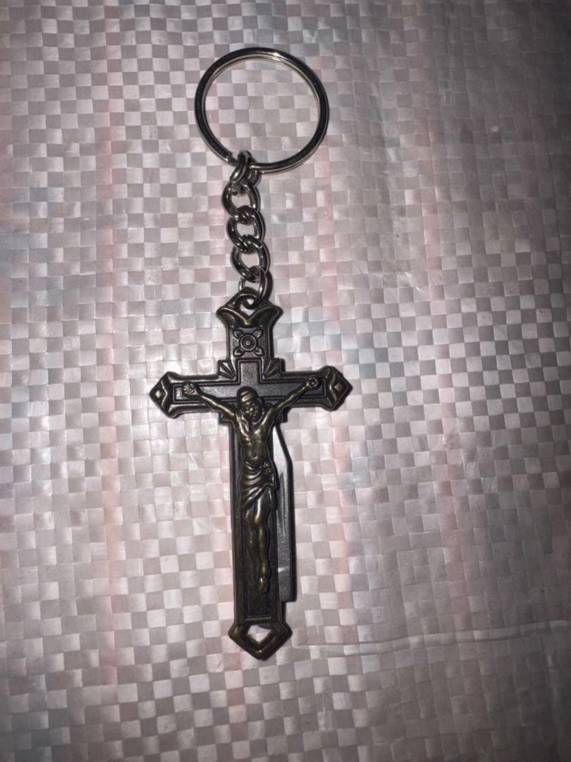 小物 SUPREME Crucifix Knife Folding Key chain