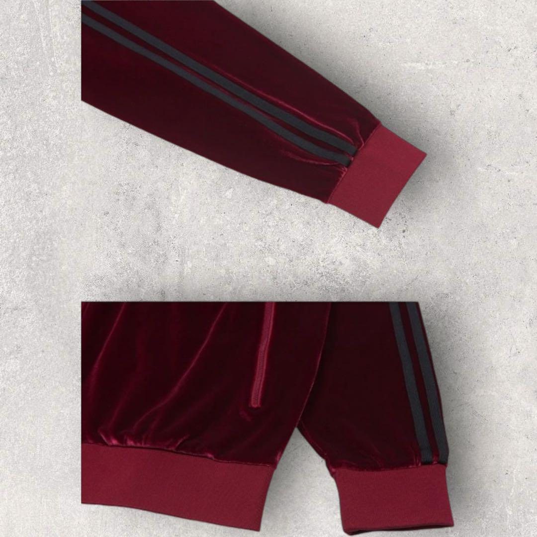 新品未使用 NERDY ノルディ ベロア セットアップ ワインレッド S