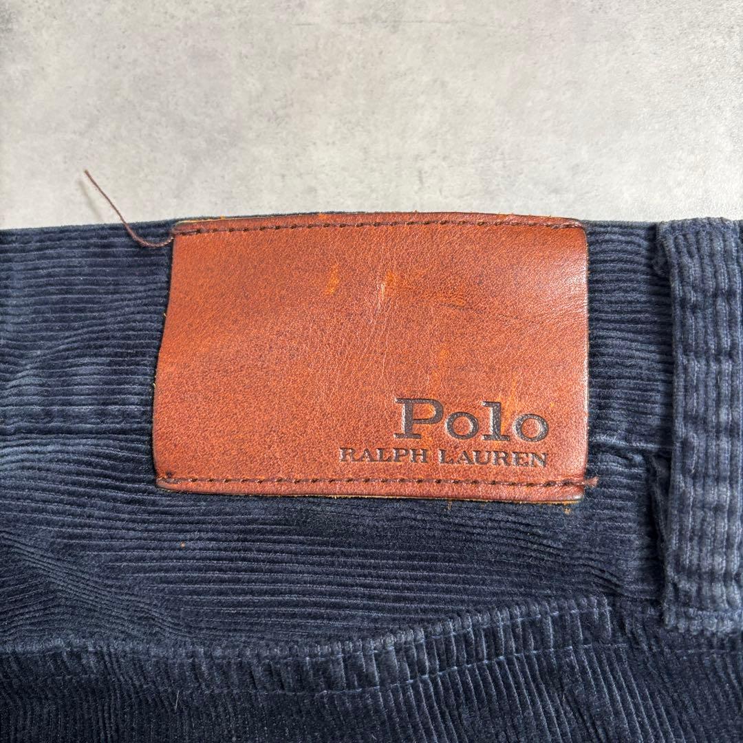 古着 00s〜 ラルフローレン コーデュロイ パンツ ワイド ネイビー タロン