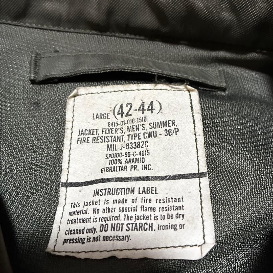 90S 実物 CWU-36P US ARMY 米軍 フライトジャケット L