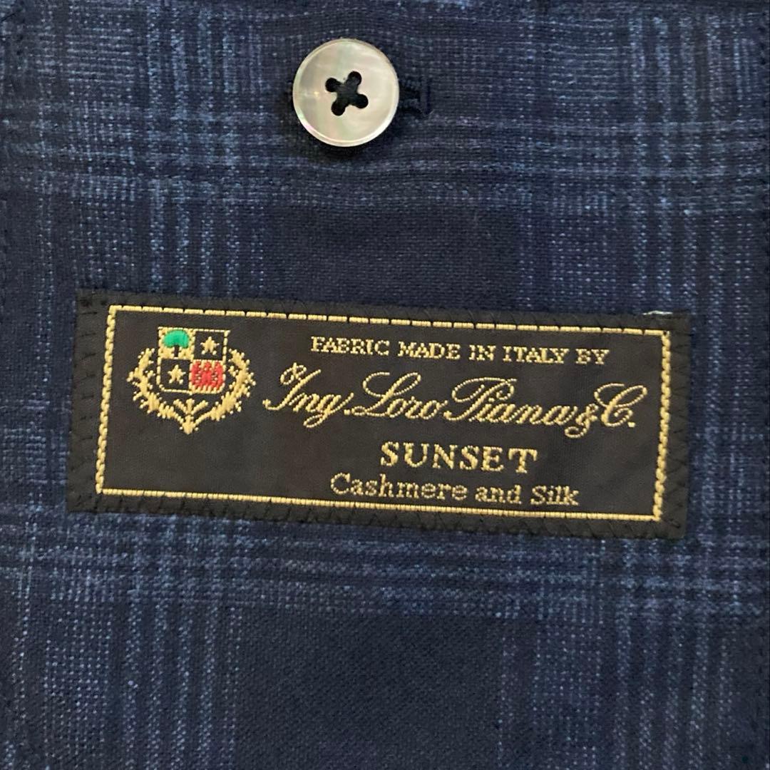 トゥモローランド ロロピアーナ SUNSET ネイビー カシミヤ シルク 44