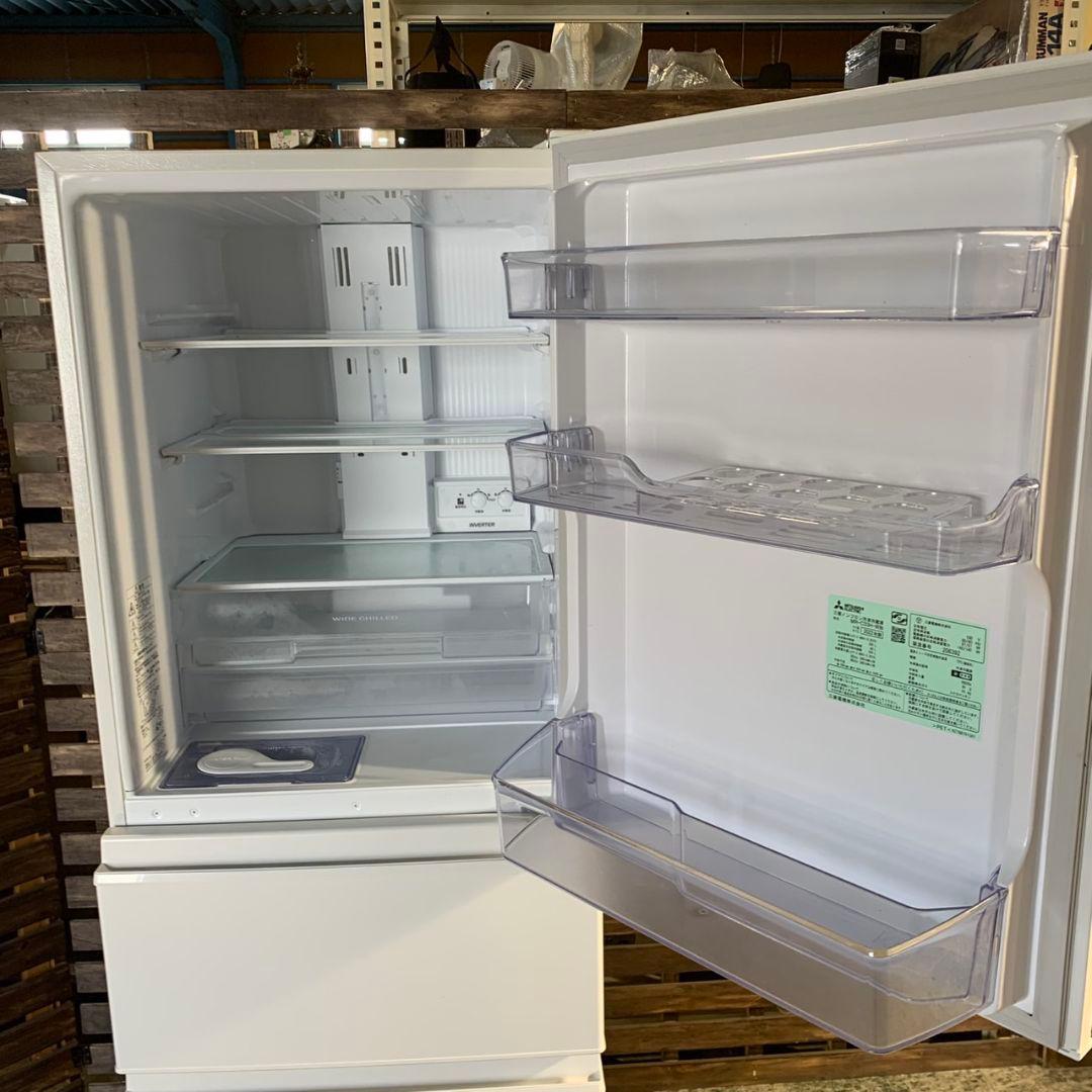 J974 三菱 冷蔵庫 3ドア MR-C33K-W 330L 2022年製