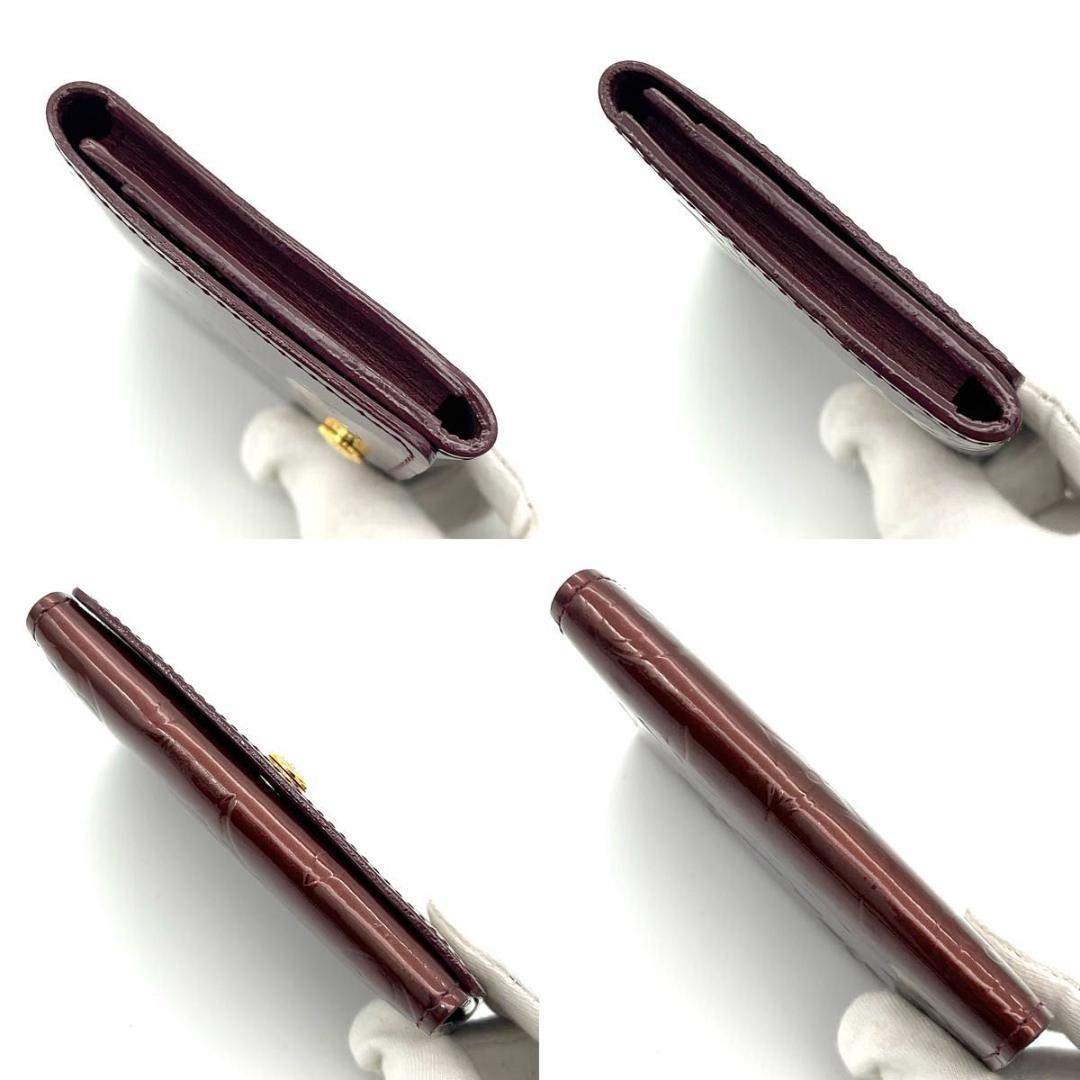 ルイヴィトン モノグラム ヴェルニ 名刺入れ カードケース ボルドー