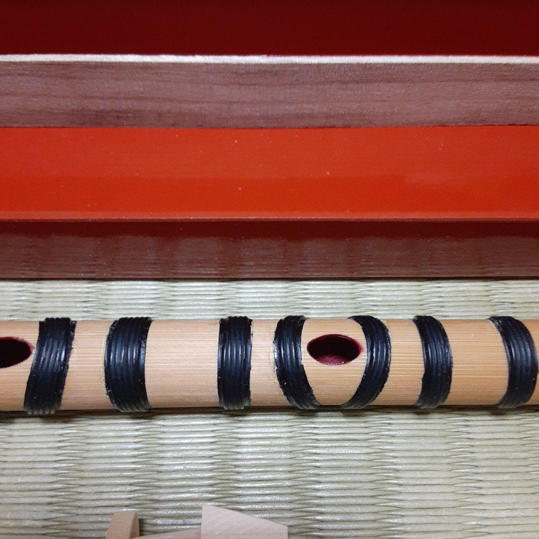 雅楽　篳篥　白竹　籐巻き　リード図紙付き