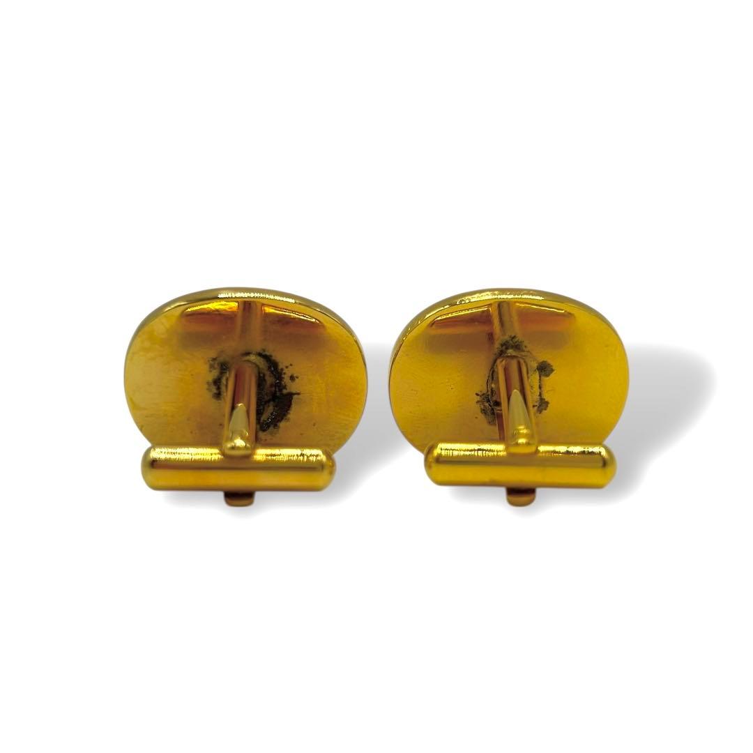 極美品✨️ Cartierカルティエ 2Cロゴ オーバルクラシックカフス 金×黒