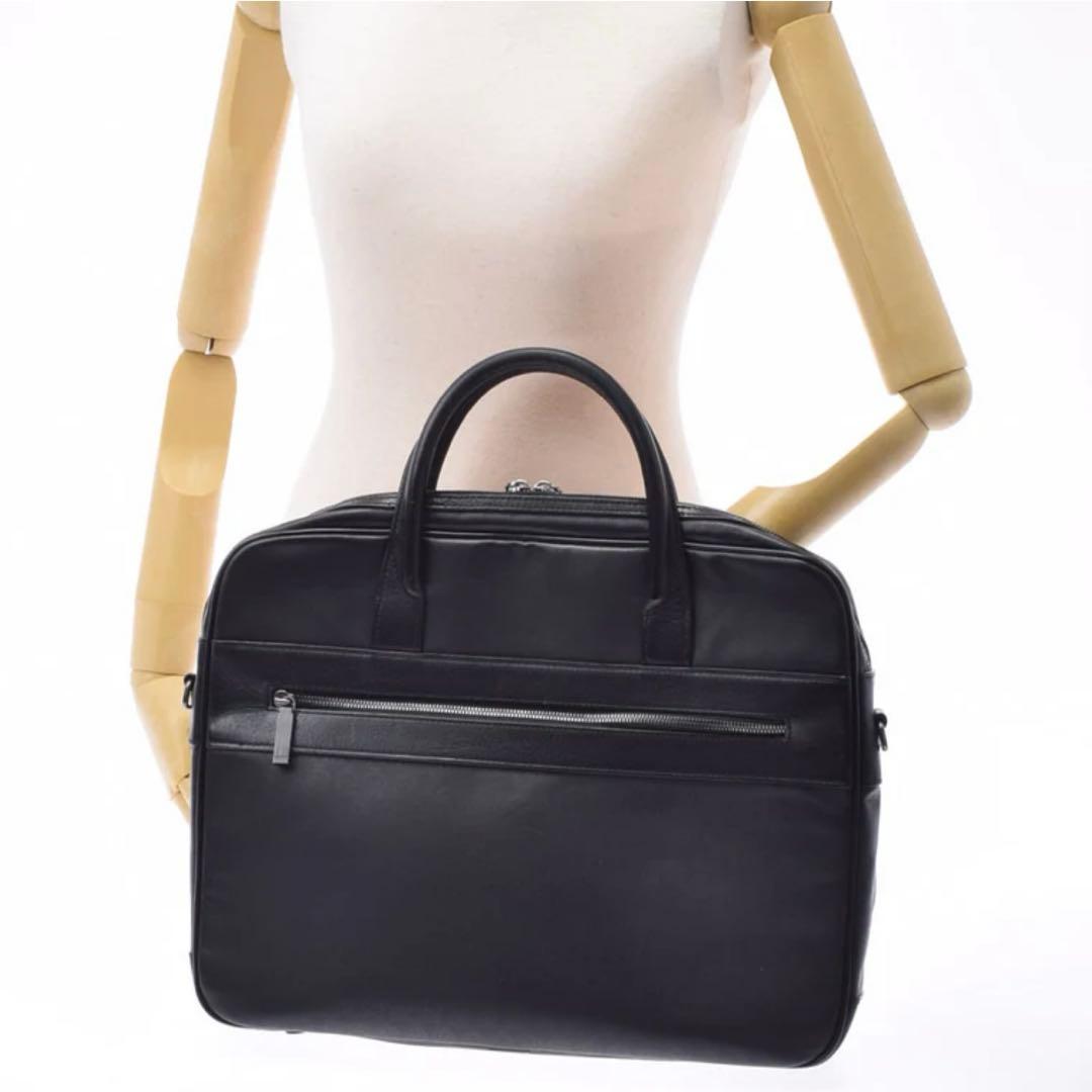 美品❗️ dunhill ダンヒルPVCハンドバッグビジネスバッグメンズ ブラック