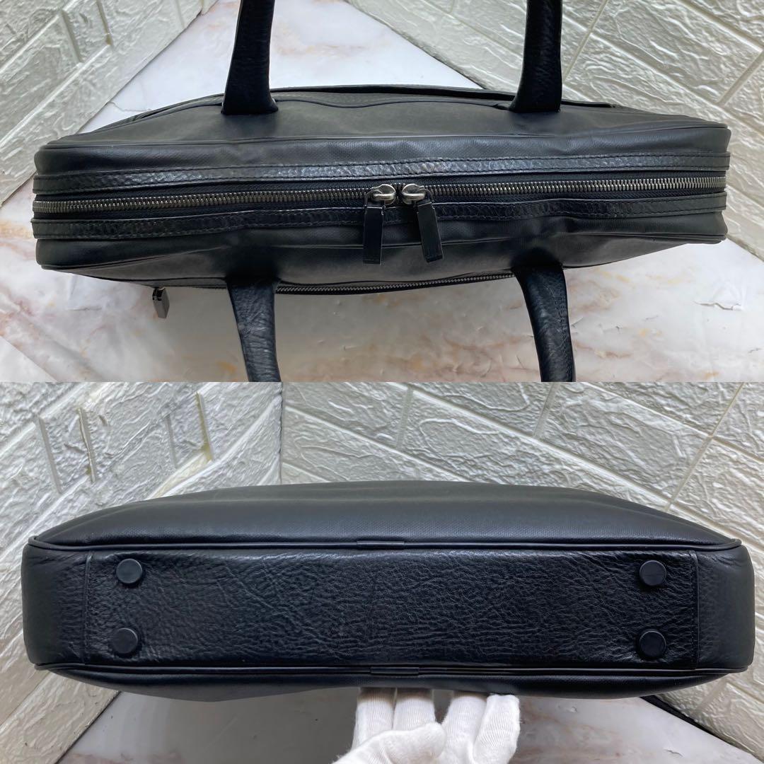 美品❗️ dunhill ダンヒルPVCハンドバッグビジネスバッグメンズ ブラック