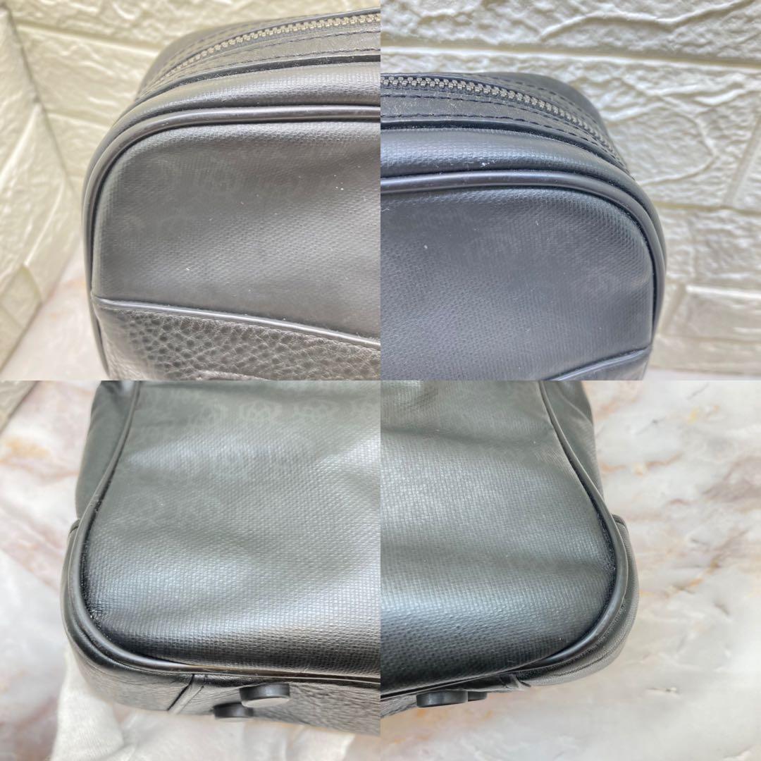 美品❗️ dunhill ダンヒルPVCハンドバッグビジネスバッグメンズ ブラック