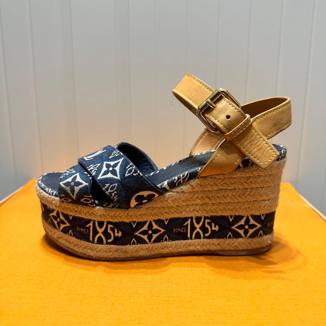 A*e様 ルイヴィトン・バウンダリーライン モノグラム プラット サンダル デニ