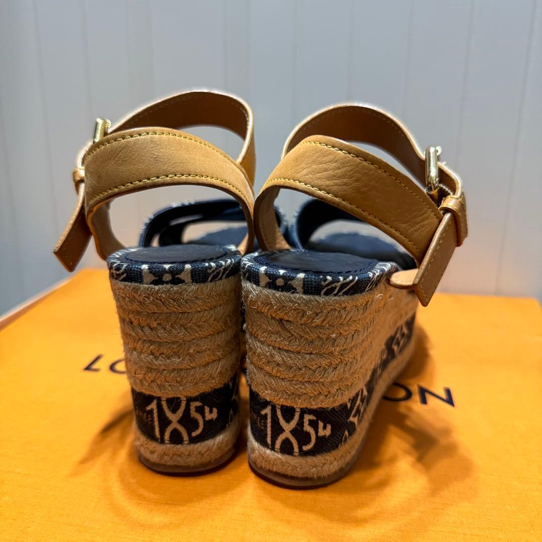 A*e様 ルイヴィトン・バウンダリーライン モノグラム プラット サンダル デニ