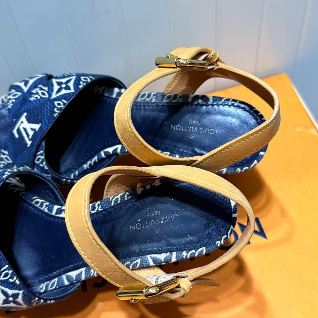A*e様 ルイヴィトン・バウンダリーライン モノグラム プラット サンダル デニ