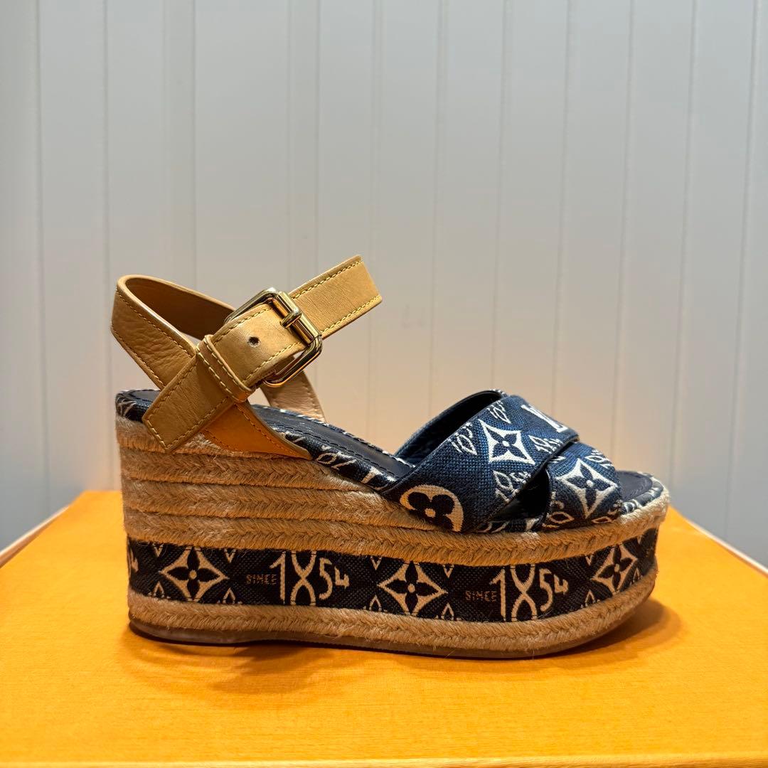 A*e様 ルイヴィトン・バウンダリーライン モノグラム プラット サンダル デニ