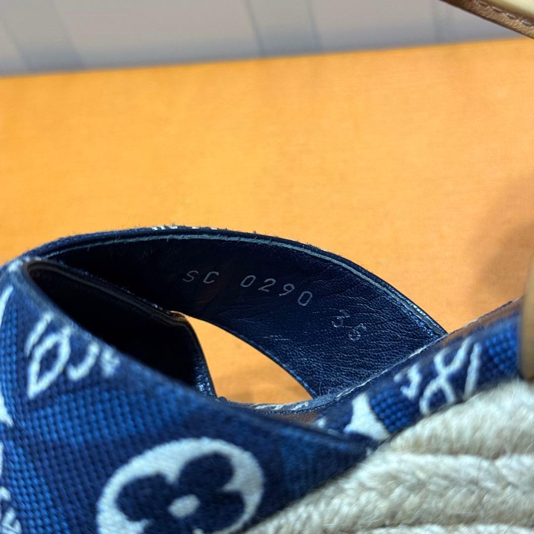 A*e様 ルイヴィトン・バウンダリーライン モノグラム プラット サンダル デニ