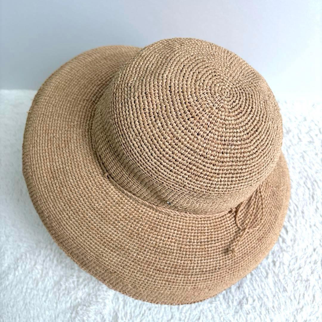 【極美品】ヘレンカミンスキー プロバンス12 麦わら帽子 ストローハット つば広
