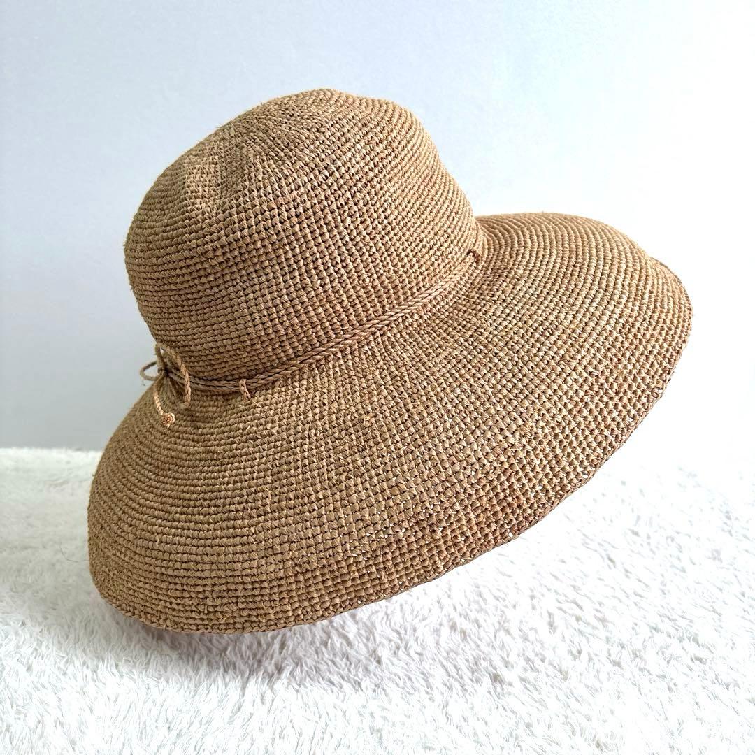 【極美品】ヘレンカミンスキー プロバンス12 麦わら帽子 ストローハット つば広