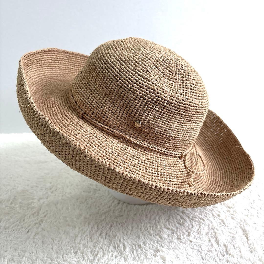 【極美品】ヘレンカミンスキー プロバンス12 麦わら帽子 ストローハット つば広