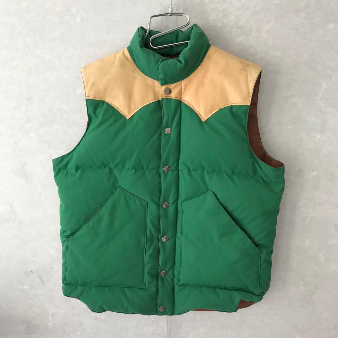 SUGAR CANE レザーヨーク ダウンベスト 馬革 グリーン L