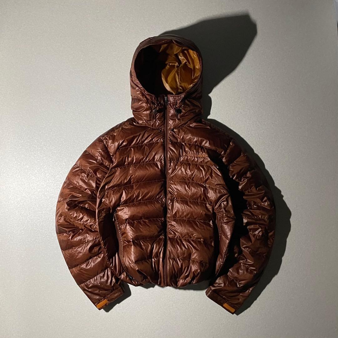 希少　コロンビア クレイターレイク　アルパインダウンパーカ　パフダウン　ブラウン